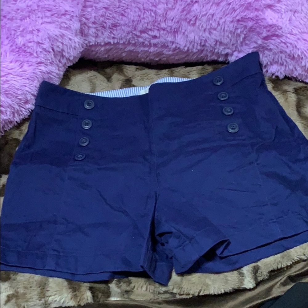 Blue fabric shorts